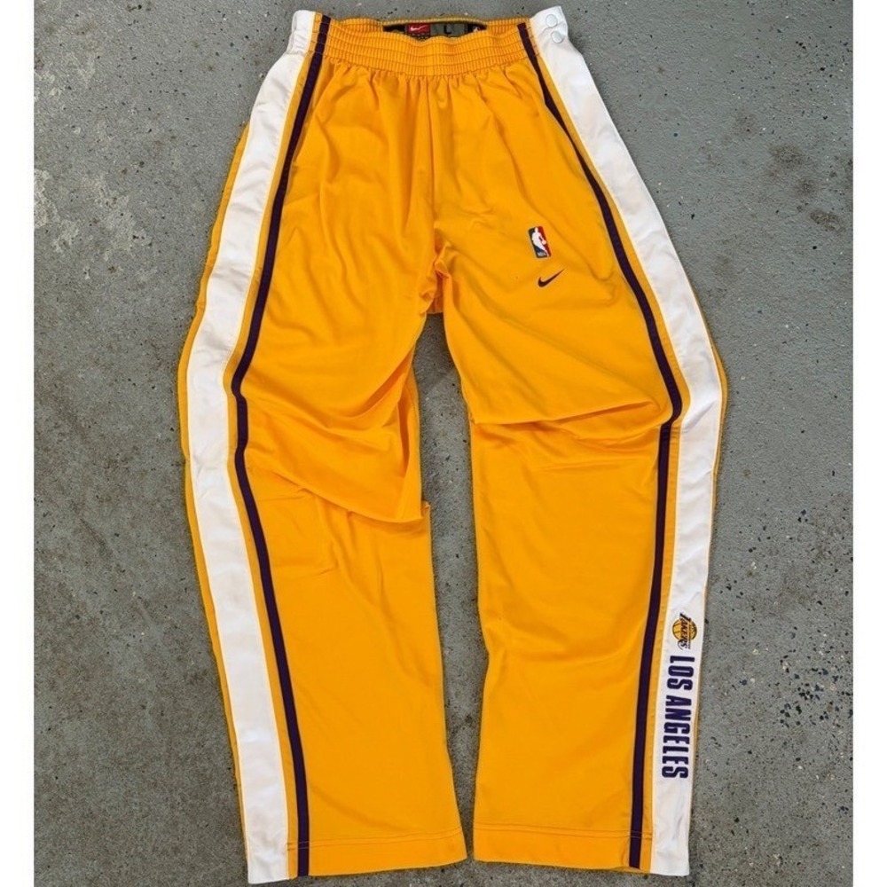 Vintage Y2K Nike NBA Los Angeles Lakers Tear Away Warm Up Track Pants Mens Large